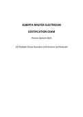 ALBERTA MASTER ELECTRICIAN&NewLine;CERTIFICATION EXAM&NewLine;