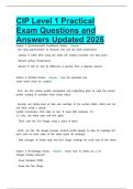 CIP Level 1 Practical Exam Questions and Answers Updated 2026