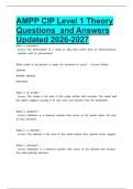AMPP CIP Level 1 Theory Questions and Answers Updated 2026&NewLine;