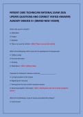 PATIENT CARE TECHNICIAN NATIONAL EXAM 2026&NewLine;UPDATE QUESTIONS AND CORRECT VEIFIED ANSWERS&NewLine;ALREADY GRADED A&plus; &lpar;BRAND NEW VISION&rpar;