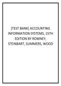 &lbrack;TEST BANK&rsqb; ACCOUNTING INFORMATION SYSTEMS&comma; 15TH EDITION BY ROMNEY&comma; STEINBART&comma; SUMMERS&comma; WOOD