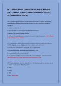 PCT CERTIFICATION EXAM 2026 UPDATE QUESTIONS&NewLine;AND CORRECT VERIFIED ANSWERS ALREADY GRADED&NewLine;A&plus; &lpar;BRAND NEW VISION&rpar;