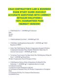 CSLB CONTRACTOR'S LAW & BUSINESS &NewLine;EXAM STUDY GUIDE 2026&sol;2027 &NewLine;ACCURATE QUESTIONS WITH CORRECT &NewLine;DETAILED SOLUTIONS &vert;&vert; &NewLine;100&percnt; GUARANTEED PASS &NewLine;<NEWEST VERSION> 