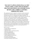 WGU D317 IT APPLICATIONS FINAL OA TEST&NewLine;STUDY GUIDE &vert; LATEST UPDATE 2026&sol;2027 &vert;&NewLine;PRACTICE QUESTIONS AND ANSWERS &vert; EXAM&NewLine;REVIEW &vert; 100&percnt; CORRECT ANSWERS &vert;&NewLine;VERIFIED SOLUTIONS&NewLine;&NewLine;