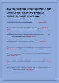 ASA 101 EXAM 2026 UPDATE QUESTIONS AND&NewLine;CORRECT VERIFIED ANSWERS ALREADY&NewLine;GRADED A&plus; &lpar;BRAND NEW VISION&rpar;