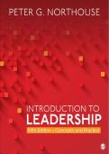 Test Bank Introduction to Leadership Concepts and Practice 5th Edition Northouse