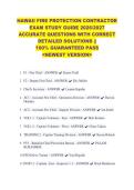 HAWAII FIRE PROTECTION CONTRACTOR &NewLine;EXAM STUDY GUIDE 2026&sol;2027 &NewLine;ACCURATE QUESTIONS WITH CORRECT &NewLine;DETAILED SOLUTIONS &vert;&vert; &NewLine;100&percnt; GUARANTEED PASS &NewLine;<NEWEST VERSION> 