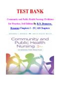 Test Bank For Community and Public Health Nursing&colon; Evidence for Practice&comma; 3rd Edition By Demarco&comma; Rosanna  ISBN 978-1975111694