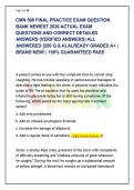 CMN 568 FINAL PRACTICE EXAM QUESTION BANK 2026 &vert; 200 ACTUAL FNP QUESTIONS & VERIFIED DETAILED RATIONALES &vert; GRADED A&plus;