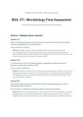 BIOL 271 Microbiology Final Exam Questions and Answers with Complete Solutions UPDATED&excl;&excl;&excl;&period;pdf