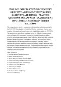 WGU D425 INTRODUCTION TO CHEMISTRY&NewLine;OBJECTIVE ASSESSMENT STUDY GUIDE &vert;&NewLine;LATEST UPDATE 2025&sol;2026 &vert; PRACTICE&NewLine;QUESTIONS AND ANSWERS &vert; EXAM REVIEW &vert;&NewLine;100&percnt; CORRECT ANSWERS &vert; VERIFIED&NewLine;SOLUTIONS