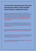 STR &lpar;CRQ TERMS&comma; STRATEGIES&rpar; EXAM 2026 UPDATE&NewLine;QUESTIONS AND CORRECT VERIFIED ANSWERS&NewLine;ALREADY GRADED A&plus; &lpar;BRAND NEW VISION&rpar;