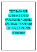 Evidence-Based Practice in Nursing & Healthcare 4th Edition by Melnyk Test Bank &vert; Study Guide & Practice Questions