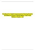 Test Bank for Health Assessment for Nursing Practice 7th Edition by Susan Fickertt Wilson and Jean Foret