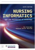 Test Bank for Nursing Informatics and the Foundation of Knowledge 6th Edition by Dee McGonigle
