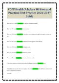 COPE Health Scholars Written and Practical Test Practice 2026-2027 Guide
