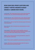 BCBA EXAM 2026 UPDATE QUESTIONS AND&NewLine;CORRECT VERIFIED ANSWERS ALREADY&NewLine;GRADED A&plus; &lpar;BRAND NEW VISION&rpar;