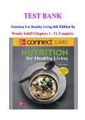 TEST BANK For Nutrition For Healthy Living 6th Edition by Wendy Schiff  ISBN 978-1264342204&NewLine;