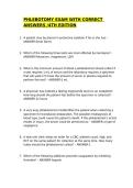 PHLEBOTOMY EXAM WITH CORRECT ANSWERS&sol;2026&sol;GUARANTEED  PASS &excl;&excl;&excl;