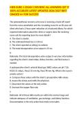 MED-SURG 1 &lpar;EXAM 2 REVIEW&rpar; ALL ANSWERS GET IT 100&percnt; ACCURATE LATEST UPDATED 2026&sol;2027 BEST GRADED A&plus; FOR SUCCESS