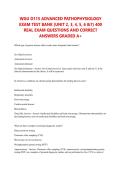 Test Bank for WGU D115 Advanced Pathophysiology &ndash; Comprehensive Exam Preparation