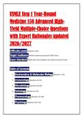 USMLE Step 1 Year-Round &NewLine;Medicine 150 Advanced High&NewLine;Yield Multiple-Choice Questions &NewLine;with Expert Rationales updated &NewLine;2026&sol;2027 