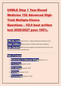 USMLE Step 1 Year-Round &NewLine;Medicine 150 Advanced High&NewLine;Yield Multiple-Choice &NewLine;Questions &ndash; V2&period;0 best written &NewLine;test 2026&sol;2027 pass 100&percnt;&period; 