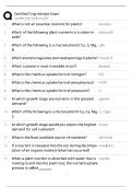 CCA Certified Crop Adviser Exam 2026 Update &sol; Score 100&percnt; Exam Prep &sol; Study Guide & Test Bank&NewLine;&NewLine;