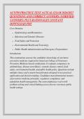 ACVPM PRACTICE TEST ACTUAL EXAM 2026&sol;2027 &NewLine;QUESTIONS AND CORRECT ANSWERS &lpar;VERIFIED &NewLine;ANSWERS&rpar; PLUS RATIONALES &vert; INSTANT &NewLine;DOWNLOAD PDF