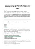 NURS 8022 - Advanced Pathophysiology Final Exam Practice &NewLine;2026&sol;2027-Edition Real Exam Questions And 100&percnt; Correct &NewLine;Answers