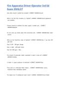 Fire Apparatus Driver-Operator 3rd Ed Exam 2026&sol;27