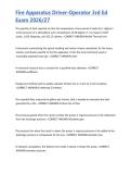 Fire Apparatus Driver-Operator 3rd Ed Exam 2026&sol;27