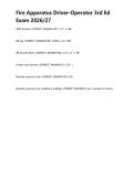 Fire Apparatus Driver-Operator 3rd Ed Exam 2026&sol;27