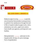 NSG 3250 Exam 1 &ndash; Graded A&plus; Practice Material