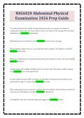 NSG6020 Abdominal Physical Examination 2026 Prep Guide