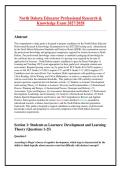 North Dakota Educator Professional Research & &NewLine;Knowledge Exam 2027&sol;2028 