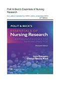 Test Bank-Polit & Beck's Essentials of Nursing Research 11th Edition Chapters 1-18 Fully Covered by Dr&period; JANE M&period; FLANAGAN  &lpar;Author&rpar;&comma; CHERYL TATANO BECK &lpar;Author&rpar; 