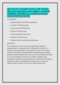 NR 293 EXAM 3 PHARMACOLOGY FOR NURSING &NewLine;PRACTICE QUESTIONS AND CORRECT ANSWERS &NewLine;&lpar;VERIFIED ANSWERS&rpar; PLUS RATIONALES 2026 &vert; &NewLine;INSTANT DOWNLOAD PDF