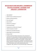 NR 222 HEALTH AND WELLNESS &vert; CHAMBERLAIN COLLEGE OF NURSING &vert; ACADEMIC YEAR 2026&sol;2027 &vert; EXAMINATION