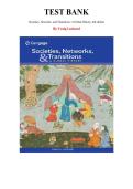 Test Bank for Societies&comma; Networks&comma; and Transitions&colon; A Global History&comma;4th Edition&comma; by Craig Lockard Chapter 1-31 &vert; All Chapters