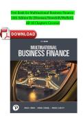 Test Bank for Multinational Business Finance 16th Edition by Eiteman&comma; Stonehill & Moffett &ndash; All 18 Chapters