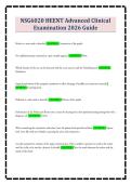 NSG6020 HEENT Advanced Clinical Examination 2026 Guide