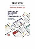 Test Bank for Practical Business Math Procedures&comma; 14th Edition by Jeffrey Slater&comma; Sharon Wittry&comma; Chapter 1-22 &vert; All Chapters