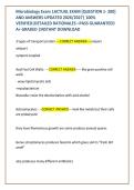 Microbiology Exam 1ACTUAL EXAM &lbrack;QUESTION 1- 200&rsqb; &NewLine;AND ANSWERS UPDATED 2026&sol;2027&vert; 100&percnt; &NewLine;VERIFIED&vert;DETAILED RATIONALES &ndash;PASS GUARANTEED &NewLine;A&plus; GRADED &vert;INSTANT DOWNLOAD