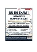 NU 110 Exam 1 Integrated Human Sciences Galen College of Nursing Exam Prep&comma; Q&A & Study Guide 2026&sol;2027 Edition