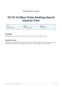 ICC 93 Tall Mass Timber Buildings Special&NewLine;Inspector Exam&vert; Latest Verified Questions and Detailed Answers