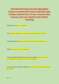 CSR Professional Practice Exam Latest 2026 Updated &NewLine;Questions and Verified 100&percnt; Solutions &lpar;2026&sol;2027&rpar; Grade&colon; &NewLine;A&plus;&vert;Status&colon; Guaranteed Pass &vert; CA Laws&comma; Transcripts&comma; Ethics&comma; &NewLine;Grand Jury&comma; Latin Terms&comma; Deposition Rules & Medical &NewLine;Terminology