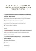BLAW 341 EXAM PACKAGE DEAL 100&percnt; VERIFIED 2026&sol;2027