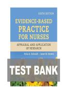 TEST BANK FOR Evidence-Based Practice for Nurses&colon; Appraisal and Application of Research with Navigate Advantage Access 6th Edition by Nola A&period; Schmidt&comma; Janet M&period; Brown&period;ISBN&colon;978-1284296532 COMPLETE GUIDE ALL CHAPTERS COVERED 100&percnt; VERIFIED A&plus; GRADE ASSURED&excl;&excl;&excl;