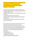 NURSING FUNDAMENTALS EXAM 1 PRACTICE TEST ALL ANSWERS 100&percnt; ACCURATE LATEST DOWNLOADED 2026&sol;2027 BEST SOLUTION GRADED A&plus; FOR SUCCESS